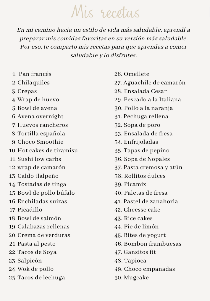 RECETARIO/GUÍA SALUDABLE