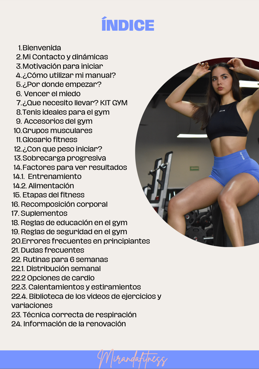 MANUAL PARA PRINCIPIANTES GYM